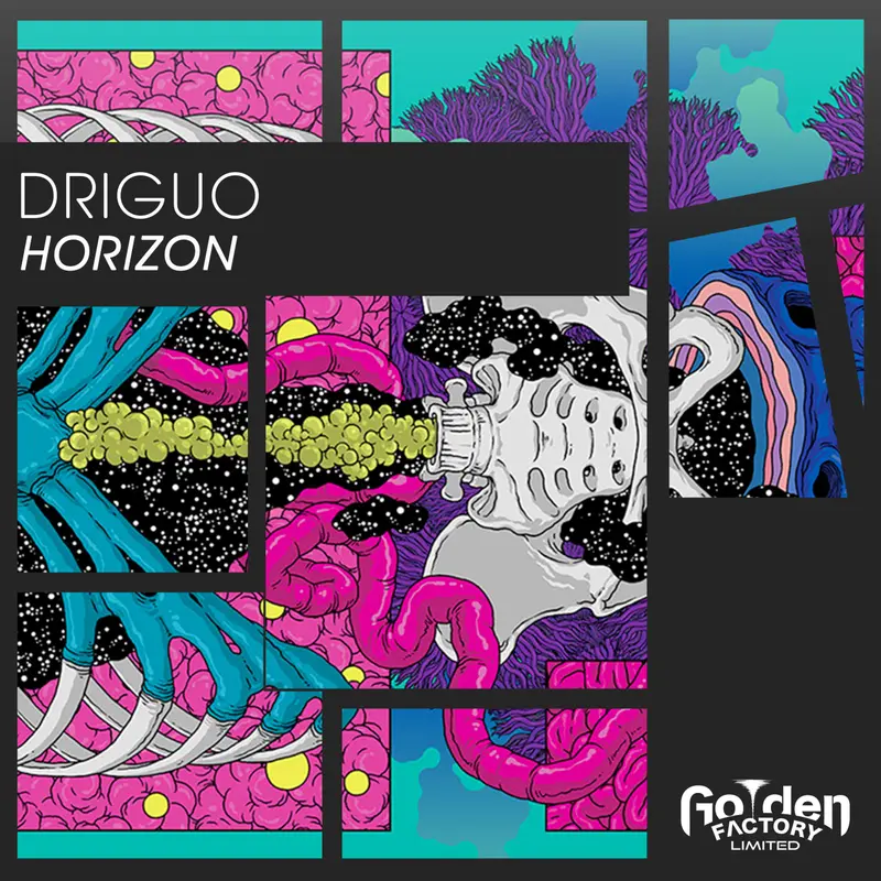 Horizon release cover by Driguo, a colourful collage artwork